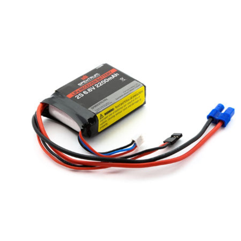 Spektrum 2200mAh 2S 6.6volt LiFe Receiver Battery SPMB2200LFRX