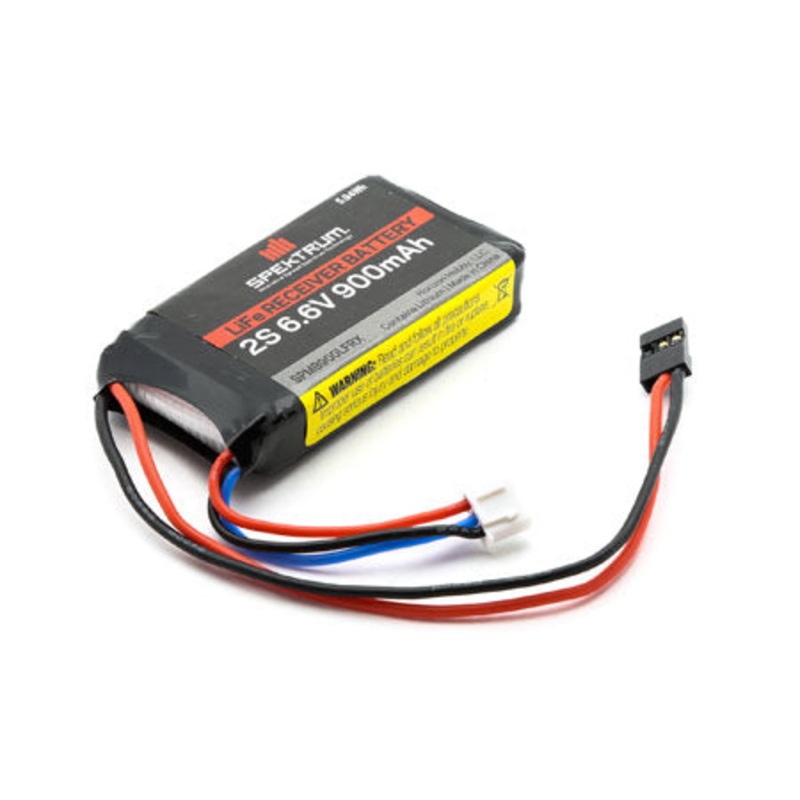 Spektrum 900mAh 2S 6.6volt LiFe Receiver Battery SPMB900LFRX