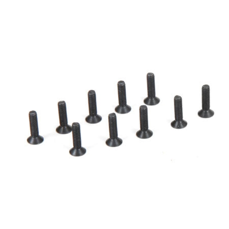 TLR Flat Head Screws M2.5 x 10mm (10) TLR235007