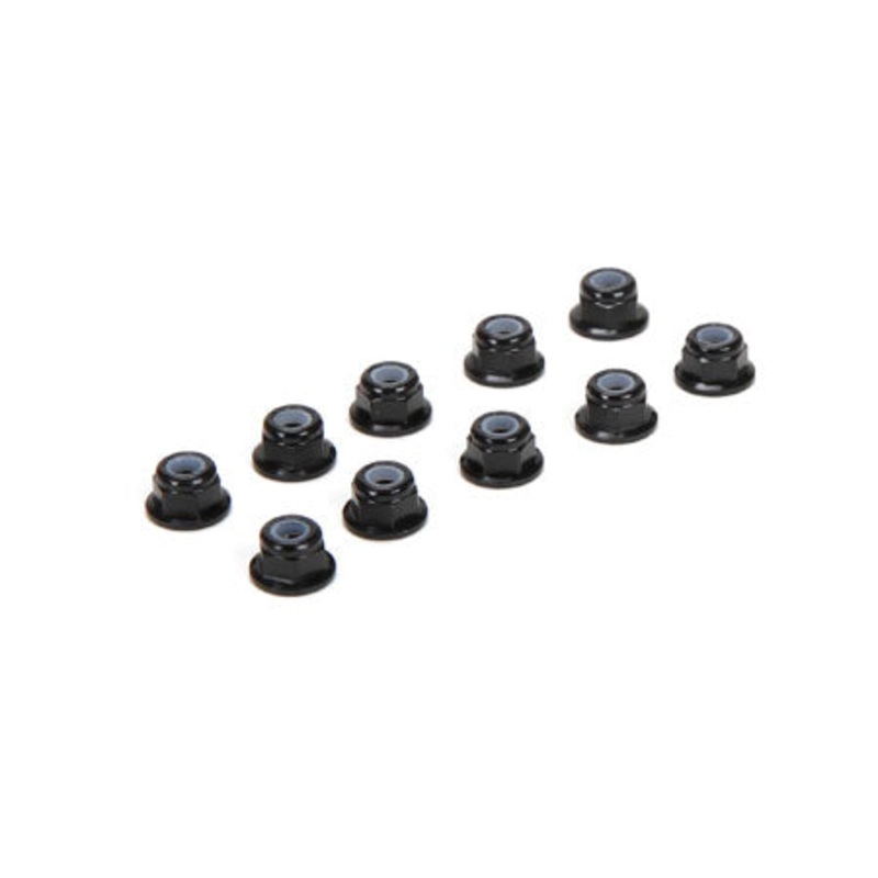 TLR M3 Flanged Aluminium Lock Nuts Black (10) TLR336005