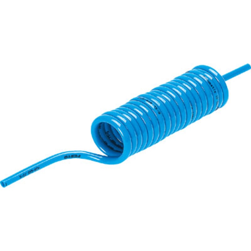 Festo Spiral Plastic Recoil Tubing 4mm Tube 100mm Long. Ideal for Air Compressors & pumps,  Working length=0,5m