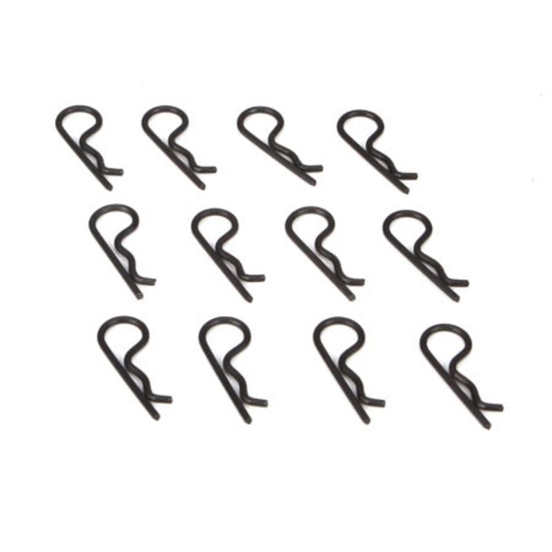 TLR 22 Black Body Clips (12) TLR8202