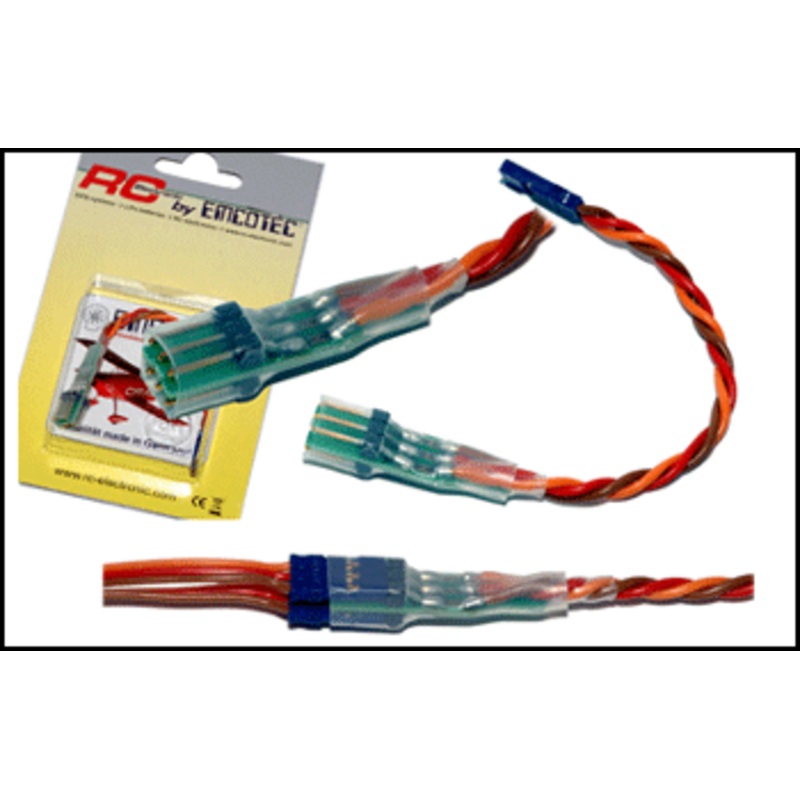 Emcotec Servo V-cable (JR) 10cm (4 inch) Y Lead A81040