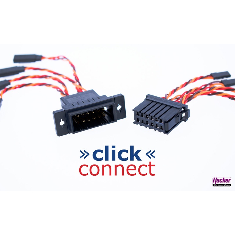 3 Pin Click Connect Multipin Connectors Ideal for Wing or Stab Wiring from IRC Emcotec A85250 / 2859