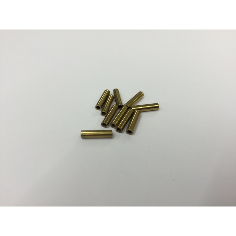 Crimping Ferrule for 0.7mm Closed Loop Nylon trace wire – Brass 30 piece Bulk Pack