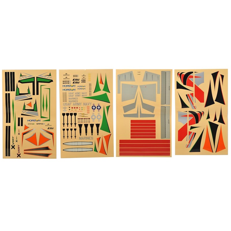 E-Flite X-Vert Decal Trim Sheet Set EFL1807