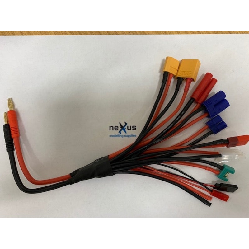 11 x Multi Charge Lead made with Heavy Duty Silicone Wire from Electriflyer