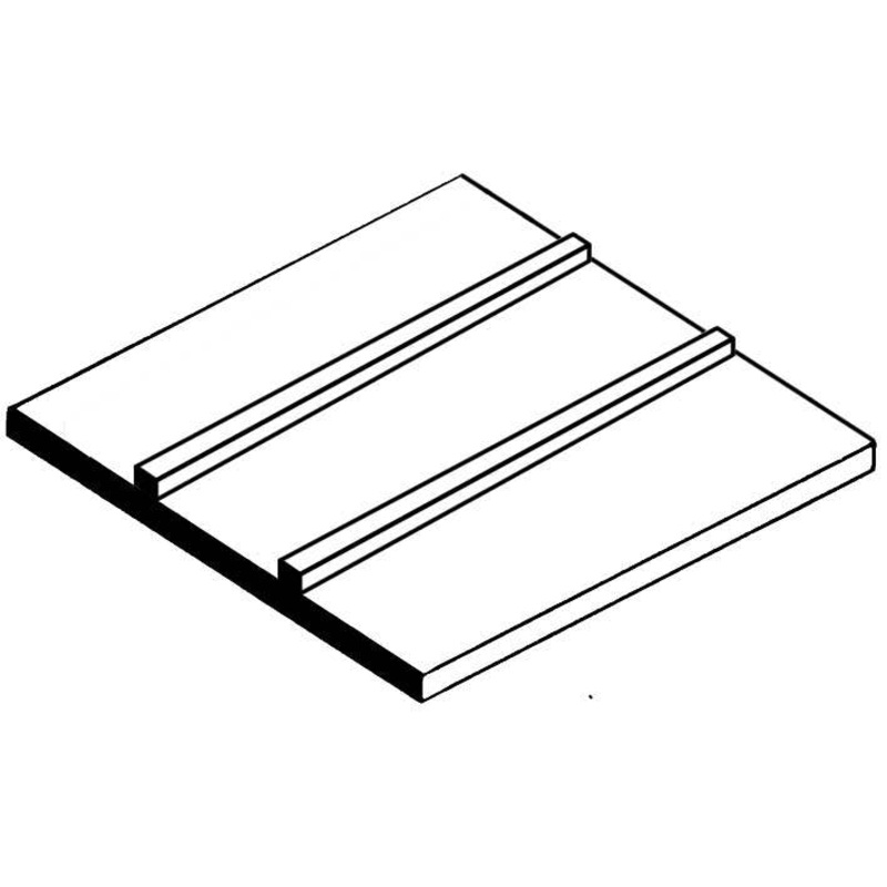 Evergreen Metal Roofing Styrene Sheet 3/16 Spacing (1 Pack) 4521