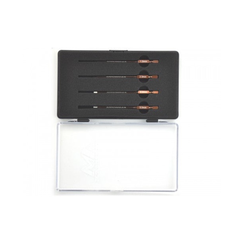 Arrowmax Power Tool Tip Cased Set 4 Pcs; 1.5,2.0,2.5,3.0mm AM500902