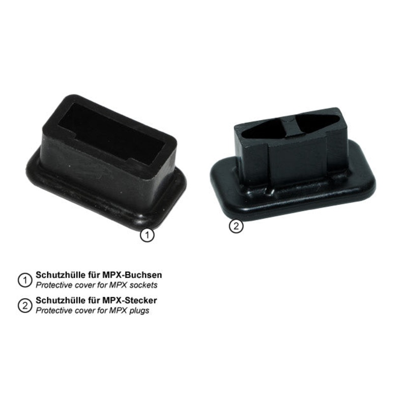 Emcotec MPX Protective Plug Cover for Female Plug MPX 6 Pin Plug 5 pieces A86016-1006