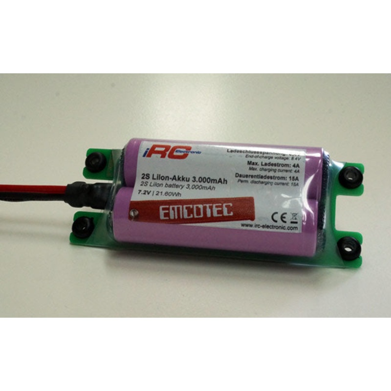 2S LiIon battery 3000mAh Compact 15A from Emcotec A43065-2570