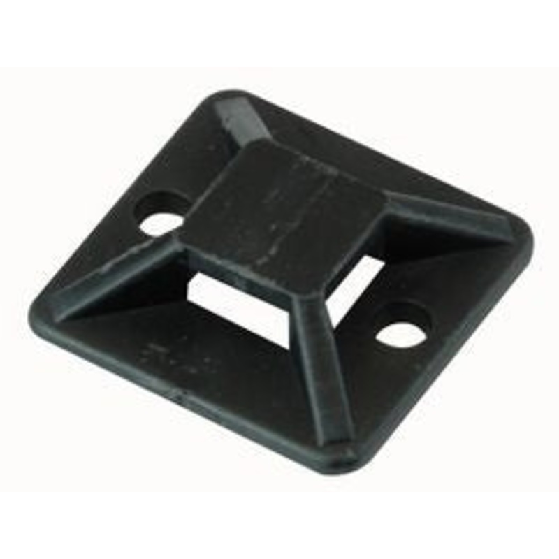 Cable Tie Adhesive Base Black (10 Pack)