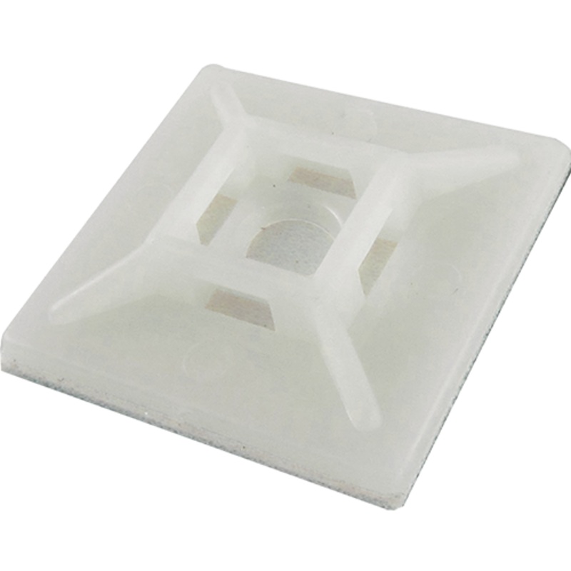 Cable Tie Adhesive Base White (10 Pack)