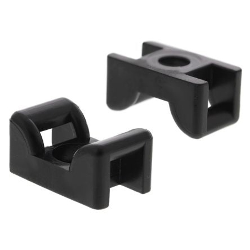 Saddle Cable Tie Mounts Black (10 Pack)