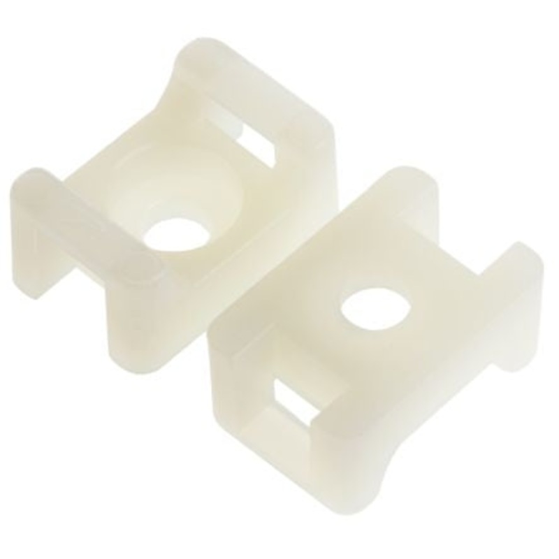 Saddle Cable Tie Mounts White (10 Pack)