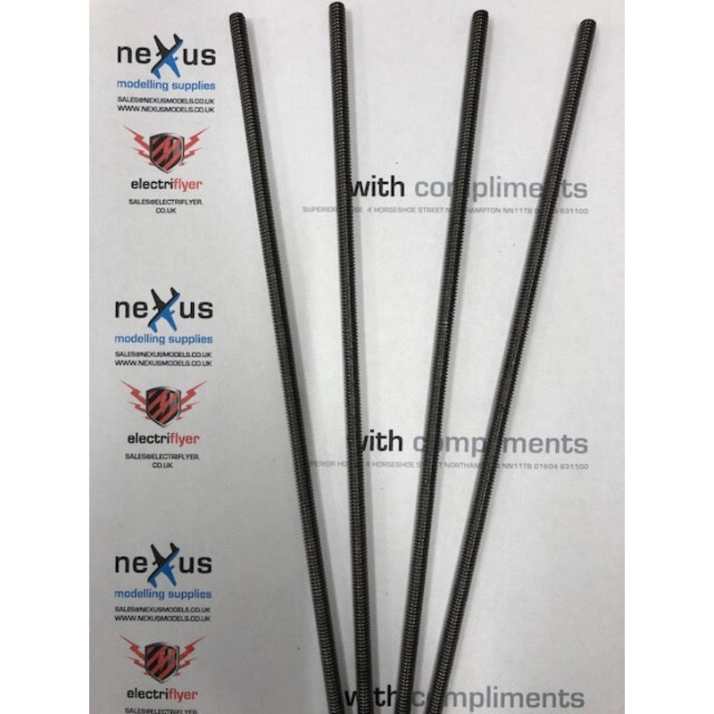 Steel Studding 1/4-20 UNC x 300mm (12) Ideal for Hanger 9 & Secraft Wing Bolts