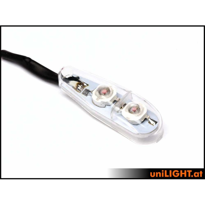 UniLight 11mm Pro Strobe Light, 8Wx2, Short, T-Fuse – Red