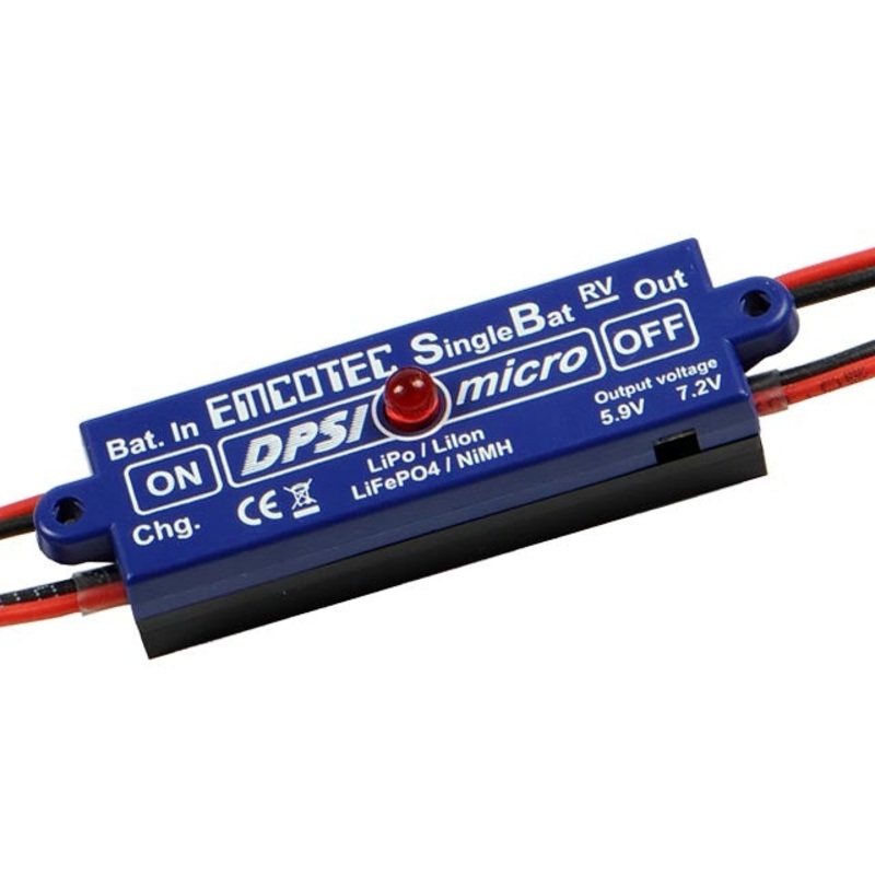 Emcotec DPSI Micro SingleBat 5.5V/7.2V JR – MPS (Magnetic Power Switch) A11062