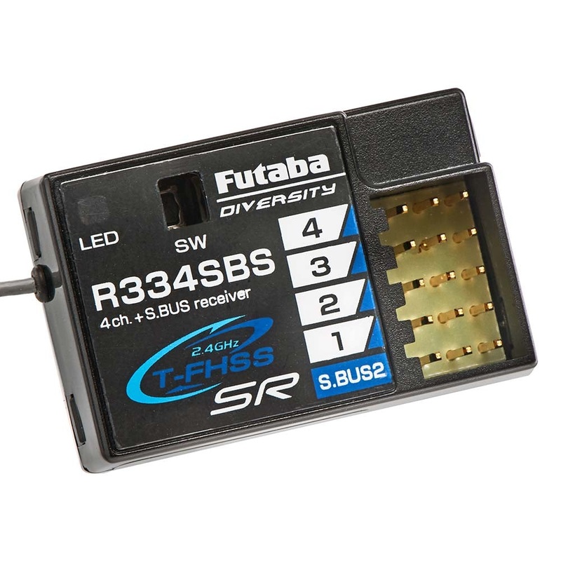 Futaba R334SBS 4-Channel T-FHSS SR Receiver – HV, 2.4GHz FUT05102646-3