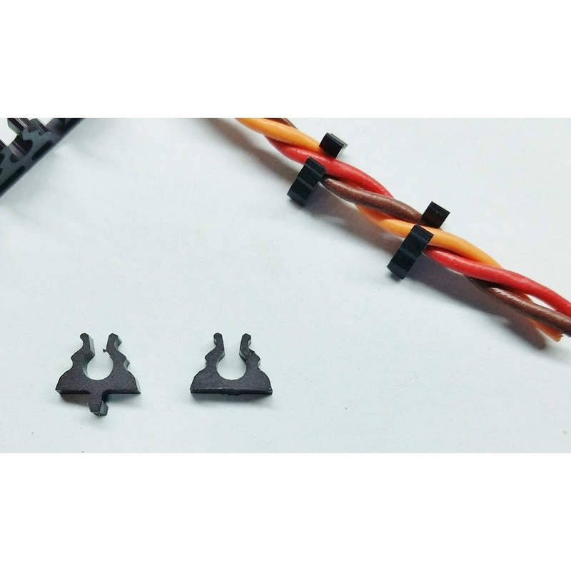 Cable Holder 3mm Single Black Click Holder pack of 8 from STV-Tech 012-03