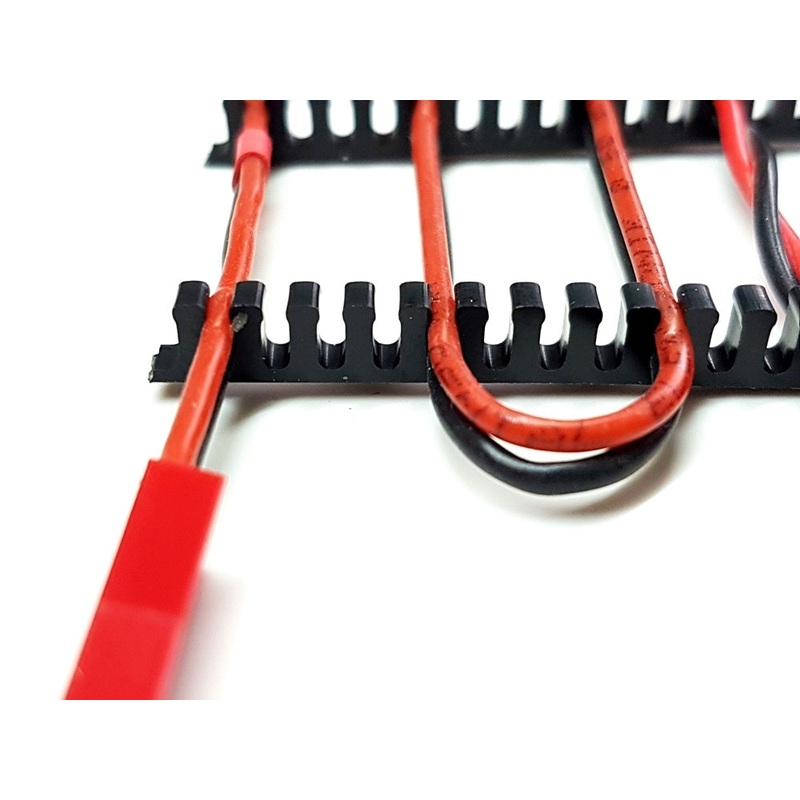 Cable Holder Flat 2 Wire 1.7mm Black Click Holder from STV-Tech 012-22