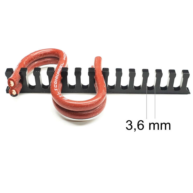 Cable Holder Flat 2 Wire 3.6mm Black Click Holder from STV-Tech 012-25