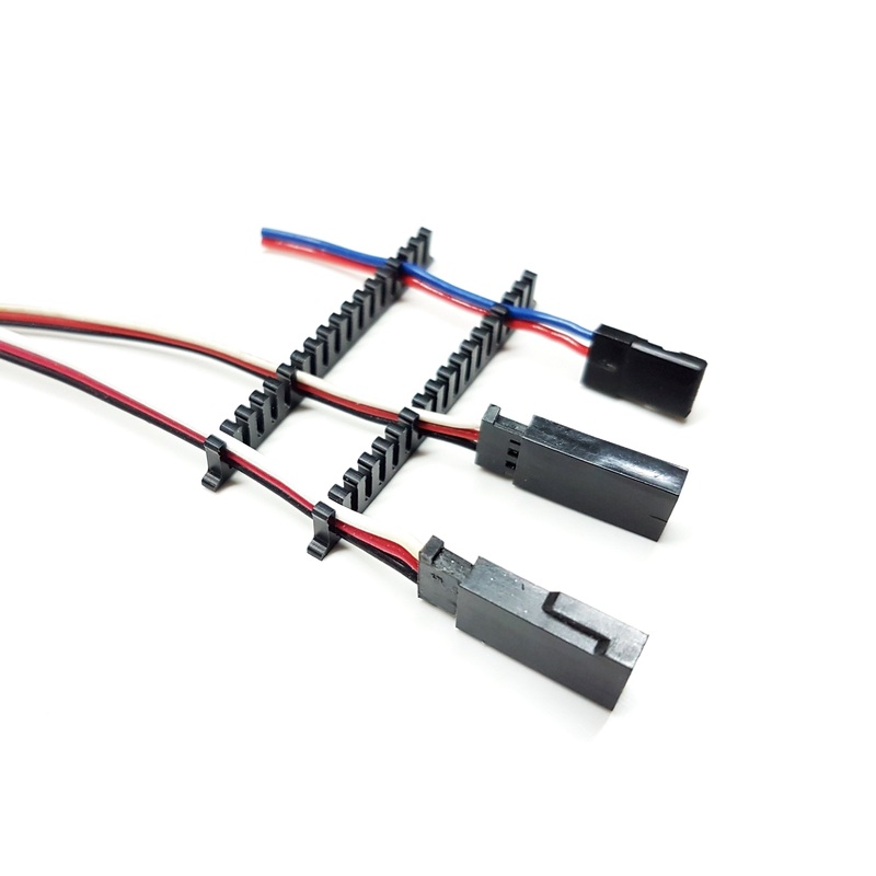 Cable Holder Servo Wire Flat 1.4mm Black Click Holder from STV-Tech 012-20