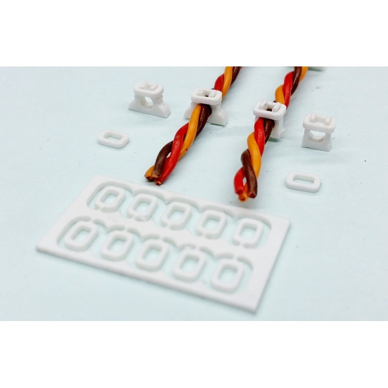 Cable/Tube Hold Down Clip 3mm White Click Holder from STV-Tech 012-04