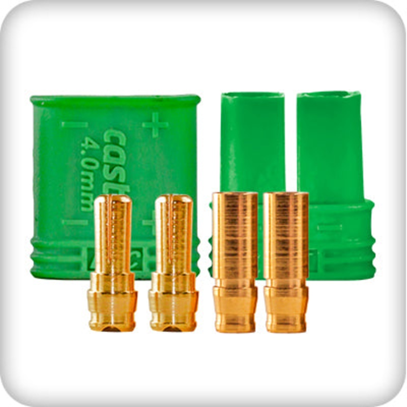 Castle Creations Castle 4mm Polarized Bullet Connector 1pr GC04CCP
