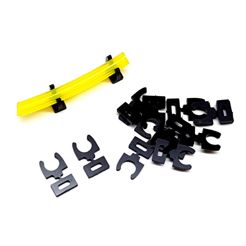 Tube Holder Tygon 6.6mm Single Black Click Holder from STV-Tech 011-13B
