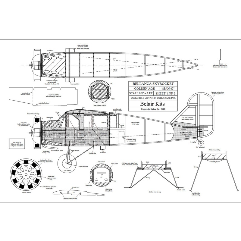Belair Bellanca Skyrocket – 42 electric scale kit BA007