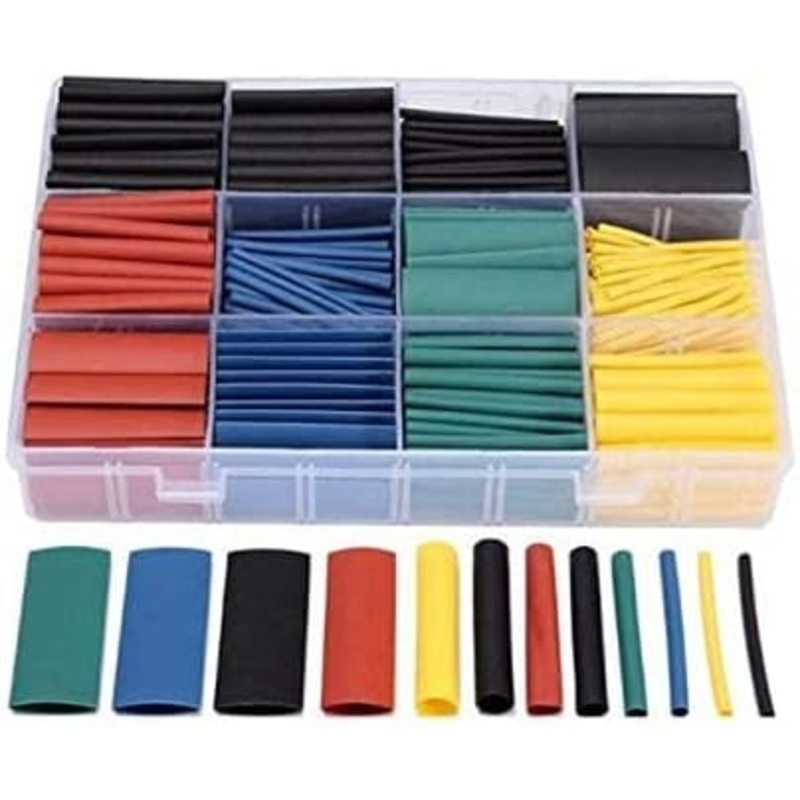 2:1 Heat Shrink Tube Sleeve Set 1.5mm to 10mm x 45mm Long 530 Pieces
