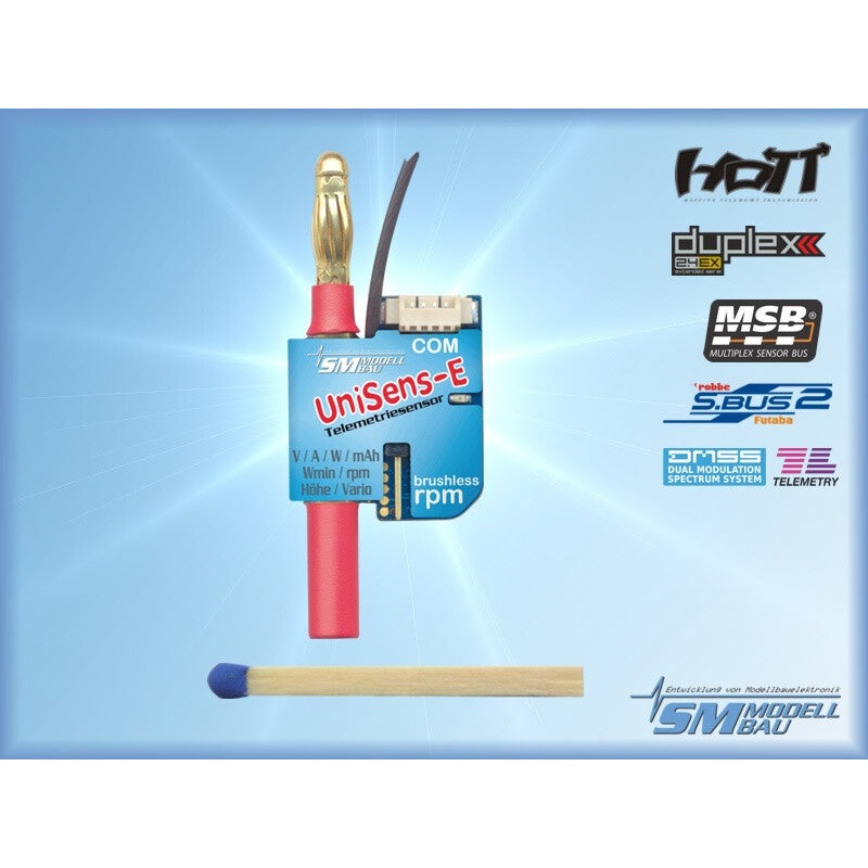 SM MODELL BAU UniSens-E RC Telemetry Sensor 140A / 4mm Gold Version SM3102
